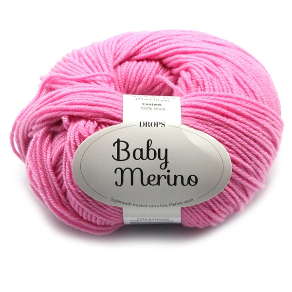 DROPS Baby Merino Uni Colour 007 Rosa