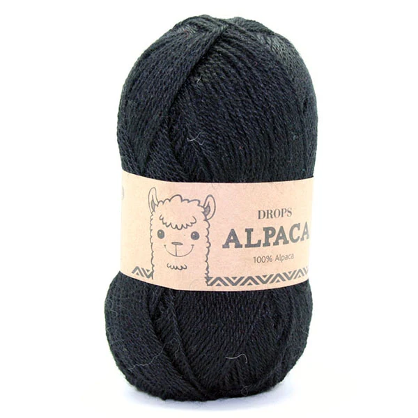DROPS Alpaka Uni Colour 8903 Schwarz
