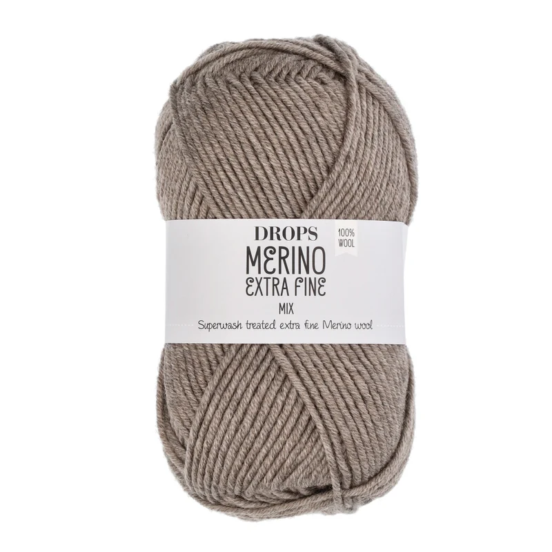 DROPS Merino Extra Fine Mix 07 Hellbraun