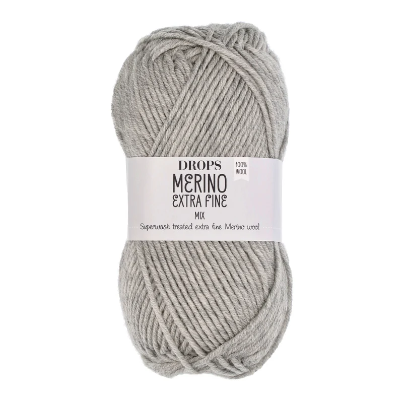 DROPS Merino Extra Fine Mix 05 Hellgrau-Mix