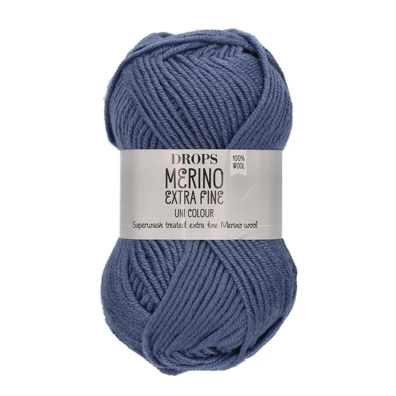 DROPS Merino Extra Fine Uni Colour 13 Denimblau