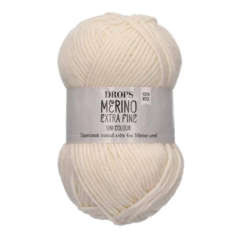 Drops Merino Extra Fine Uni Colour 01 Natur