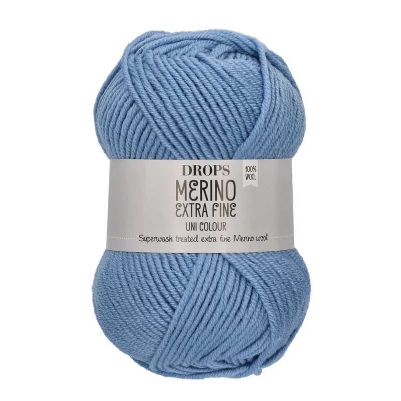 DROPS Merino Extra Fine Uni Colour 19 Hellgraublau