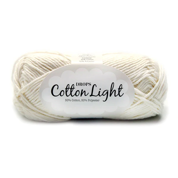 DROPS Cotton Light Uni Colour 001 Naturfarben
