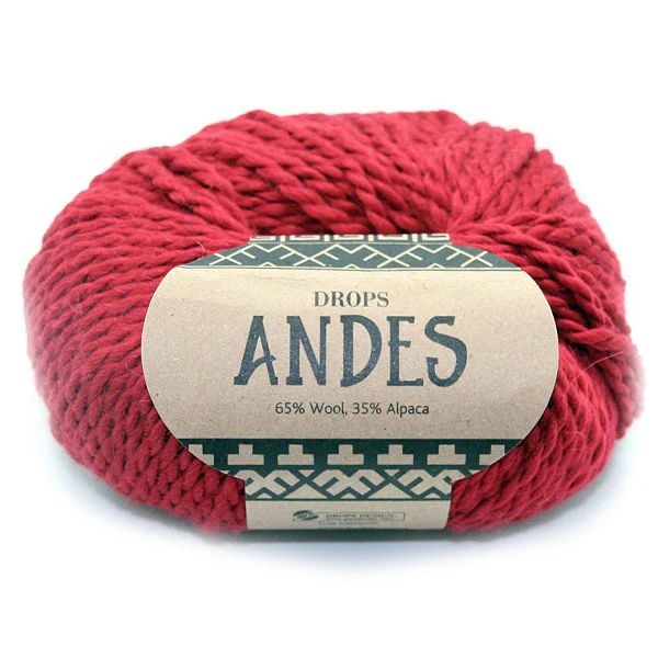 DROPS Andes Uni Colour 3946 Rot