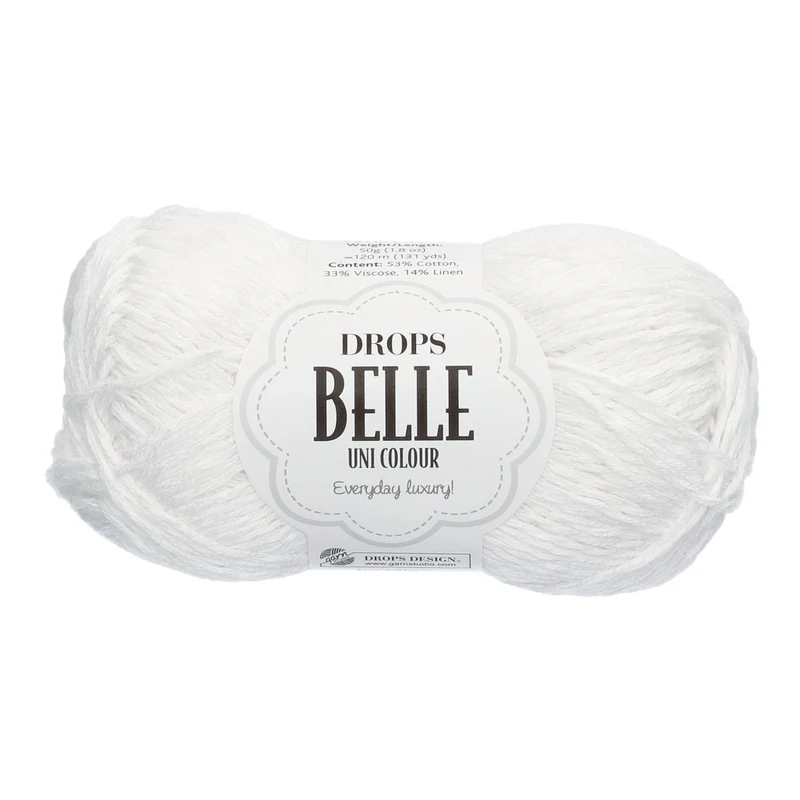DROPS Belle Uni Colour 01 Weiß