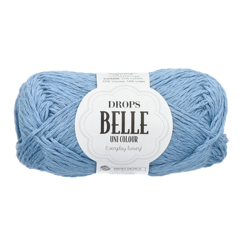 DROPS Belle Uni Colour 15 Denimblau