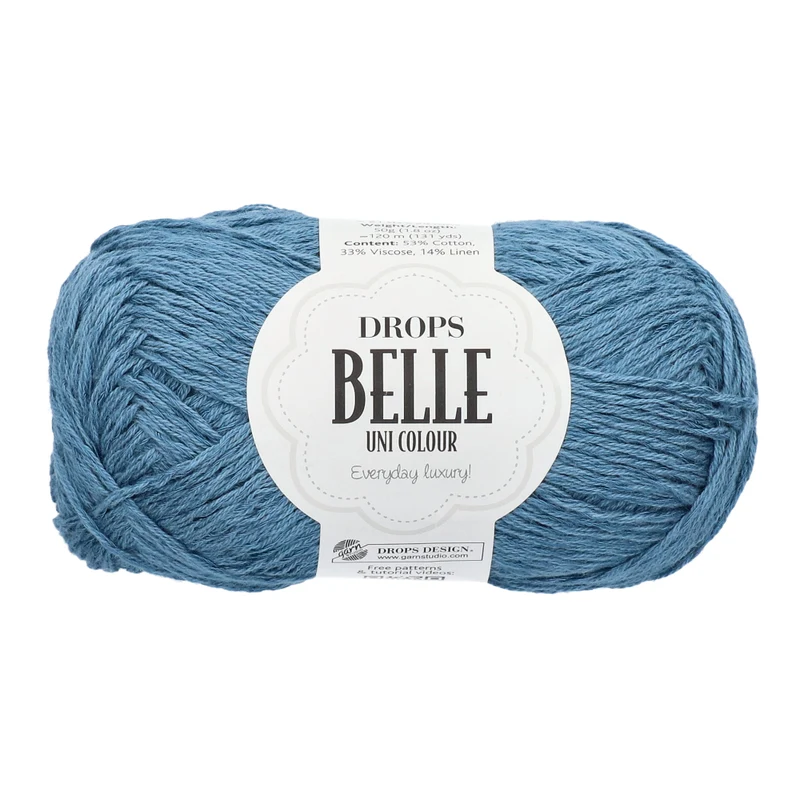 DROPS Belle Uni Colour 13 Dunkles Denimblau