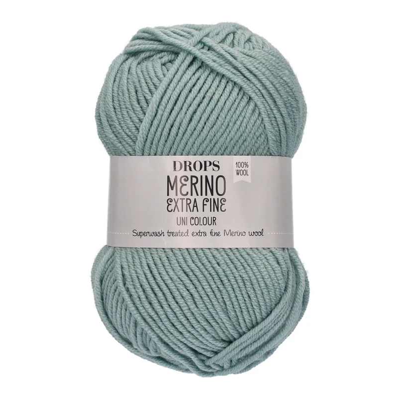 Drops Merino Extra Fine Uni Colour 15 Hellgrau/Grün