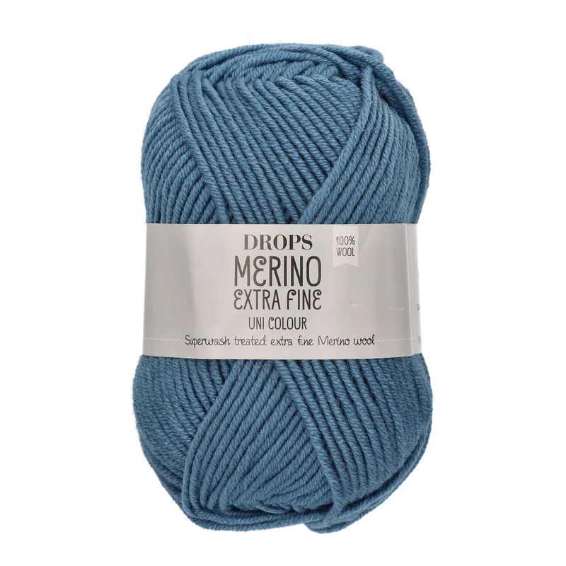 DROPS Merino Extra Fine Uni Colour 23 Graublau