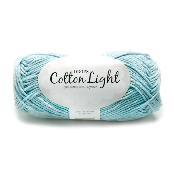 DROPS Cotton Light Uni Colour 008 Eisblau