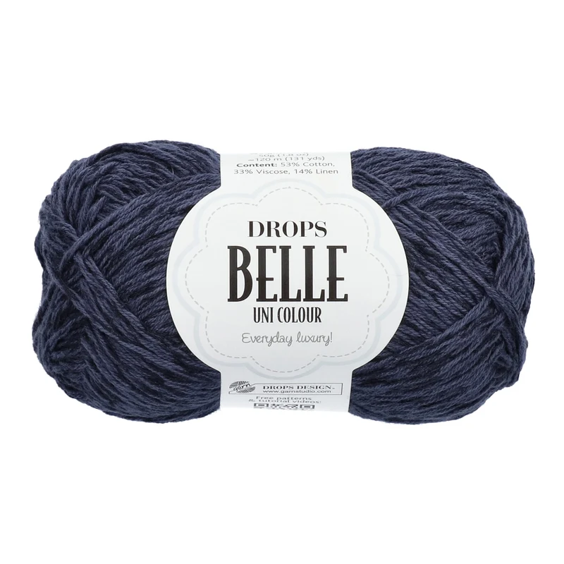 DROPS Belle Uni Colour 20 Marineblau
