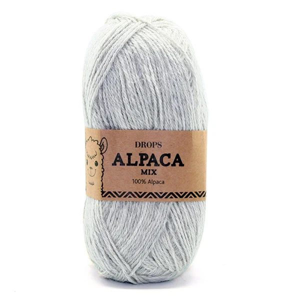 Drops Alpaka Mix 9020 Sehr hellgrau