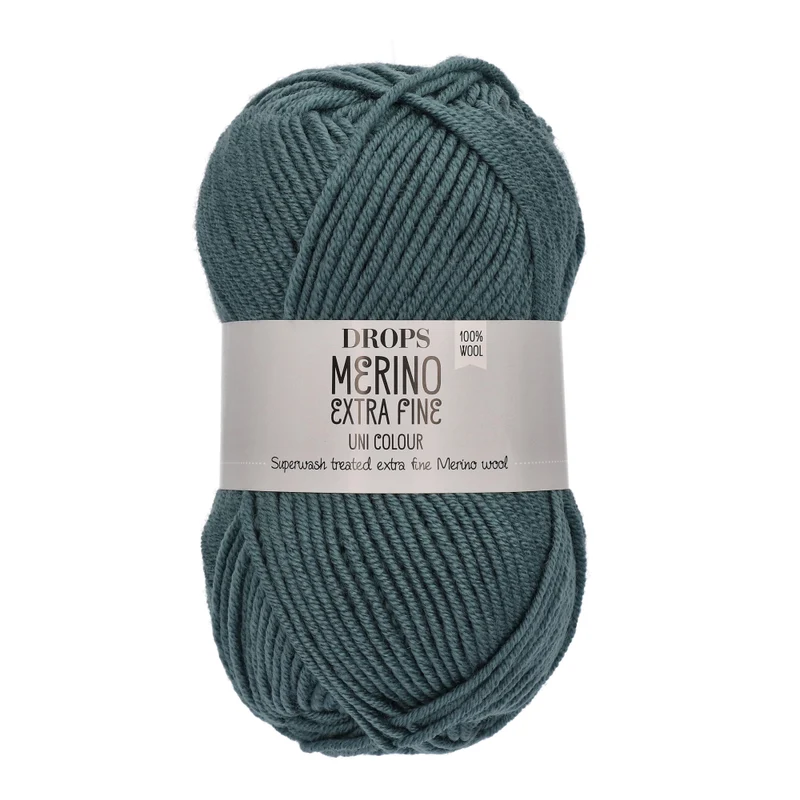 Drops Merino Extra Fine Uni Colour 37 Dunkelgrau/Grün