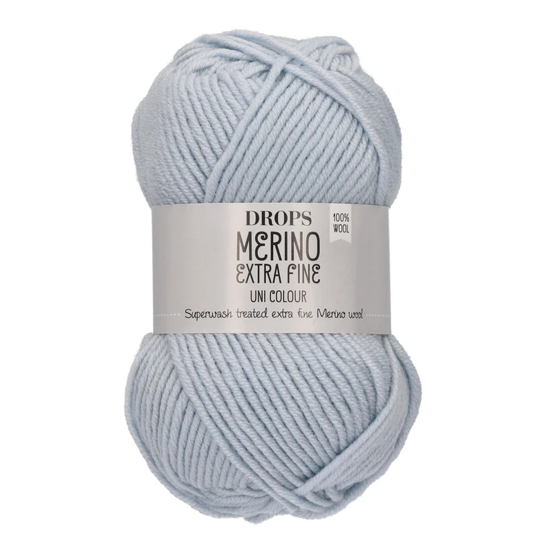 DROPS Merino Extra Fine Uni Colour 39 Eisblau