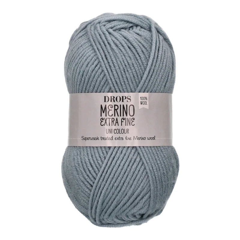 DROPS Merino Extra Fine Uni Colour 38 Blauer Nebel