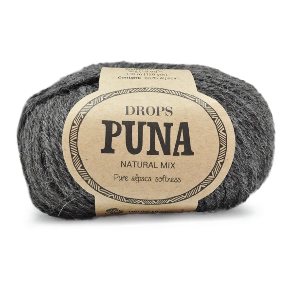 DROPS Puna Natural Mix 05 Dunkelgrau