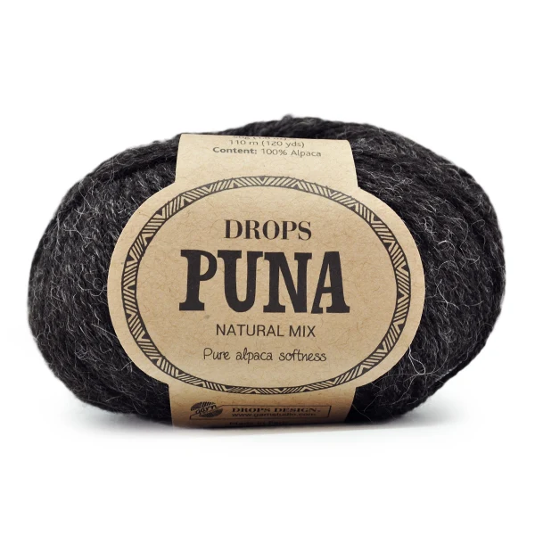 DROPS Puna Natural Mix 08 Schwarz