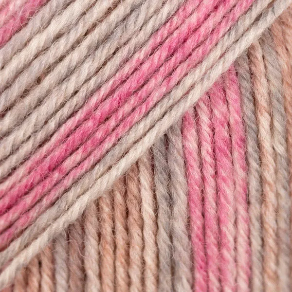 DROPS Fabel Long Print 623 Rose-mist