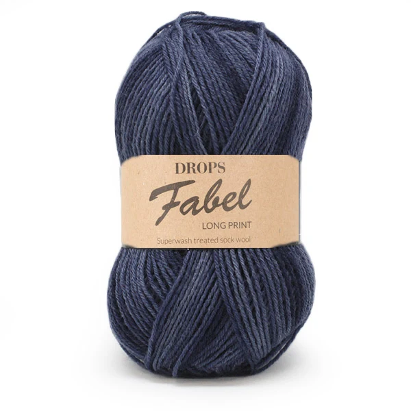 DROPS Fabel Long Print 917 Tiefsee