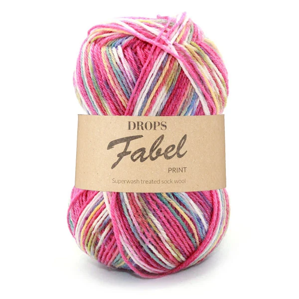DROPS Fabel Print 161 Pink Dream