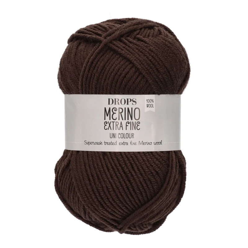 DROPS Merino Extra Fine Uni Colour 09 Dunkelbraun