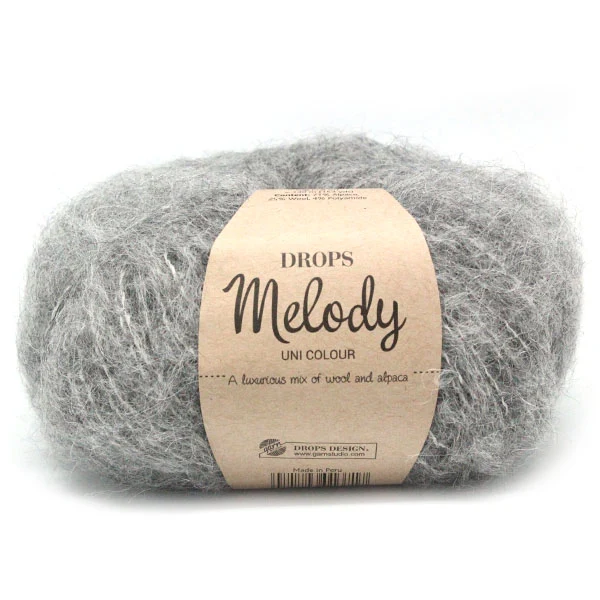 Drops Melody Uni Colour 004 Grau