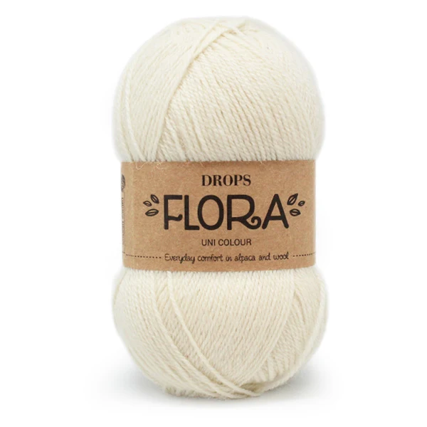 Drops Flora Uni Colour 01 Natur