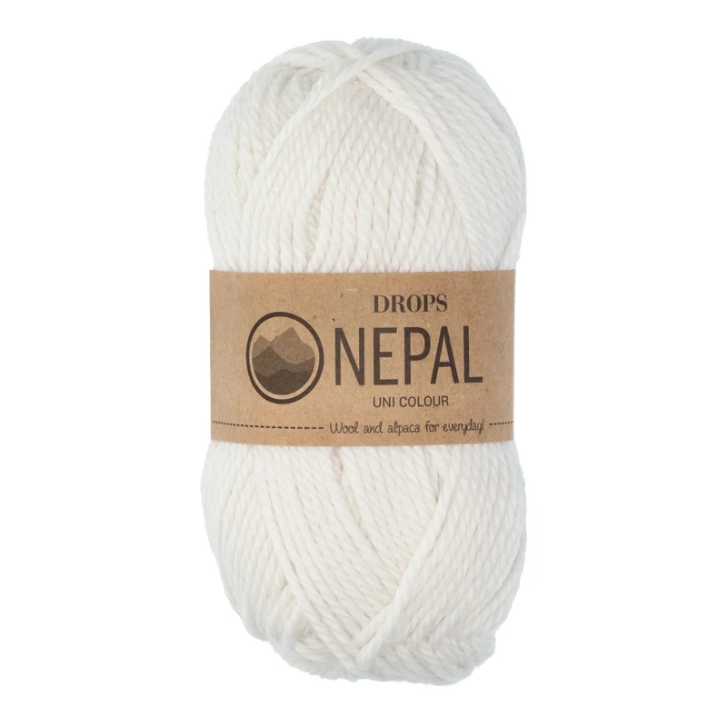 DROPS Nepal Uni Colour 1101 Weiß