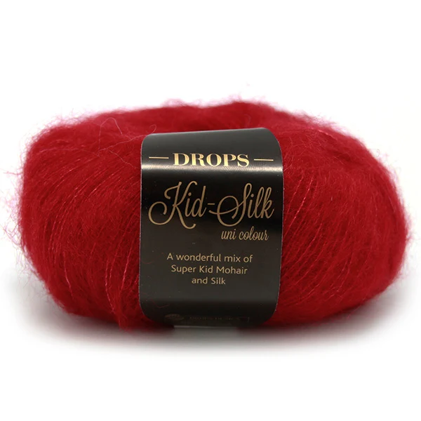 DROPS Kid-Silk Uni Colour 014 Rot