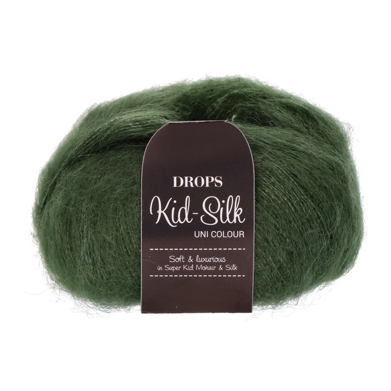 Drops Kid-Silk Uni Colour 019 Dunkelgrün