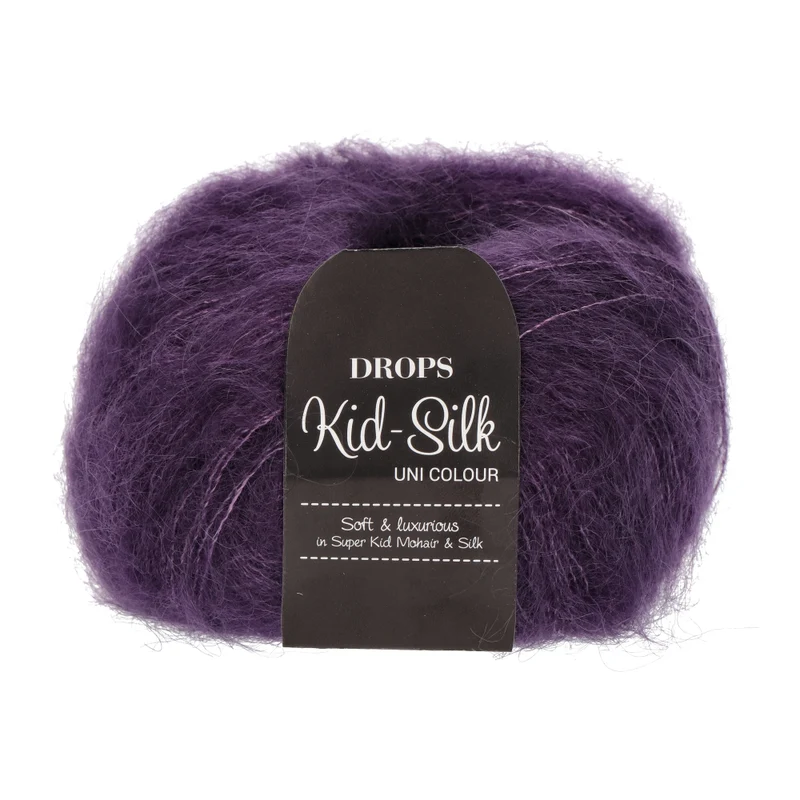 DROPS Kid-Silk Uni Colour 016 Dunkelviolett