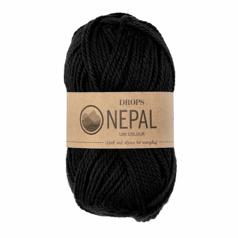 DROPS Nepal Uni Colour 8903 Schwarz