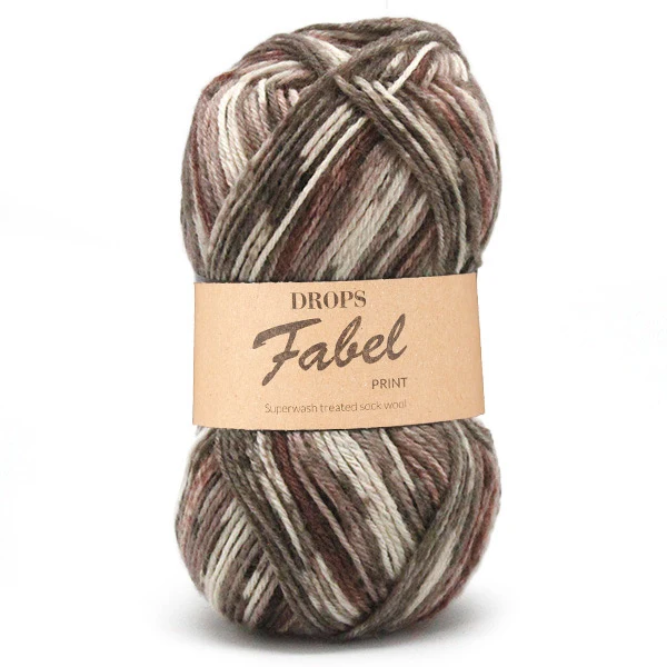 DROPS Fabel Print 912 Soft-Chocolate