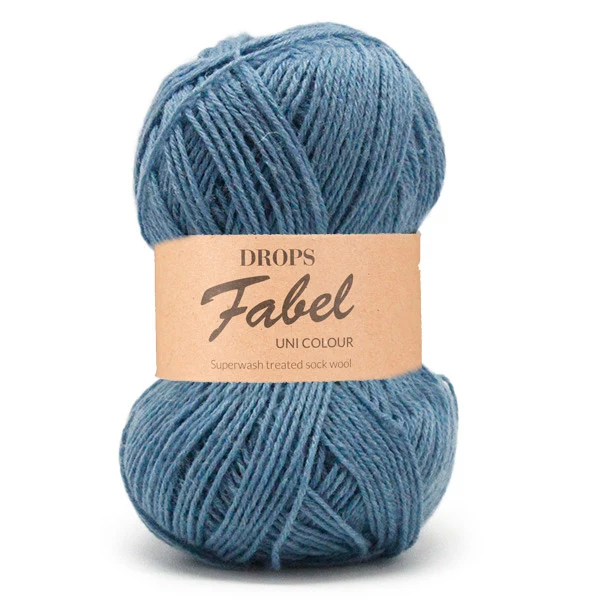 DROPS Fabel Uni Colour 103 Graublau