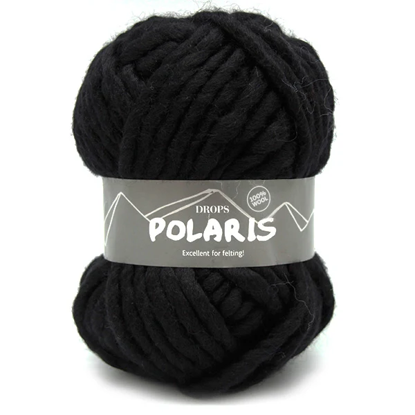 DROPS Polaris Uni Colour 02 Schwarz