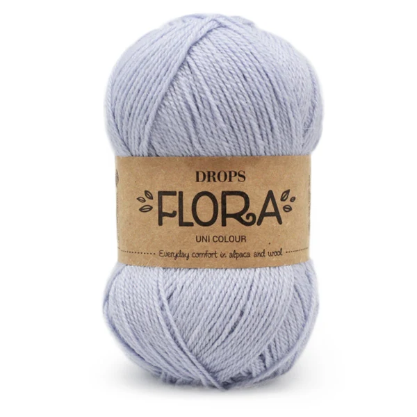 DROPS Flora Uni Colour 14 Eisblau