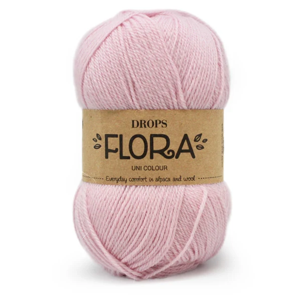 Drops Flora Uni Colour 21 Rosa