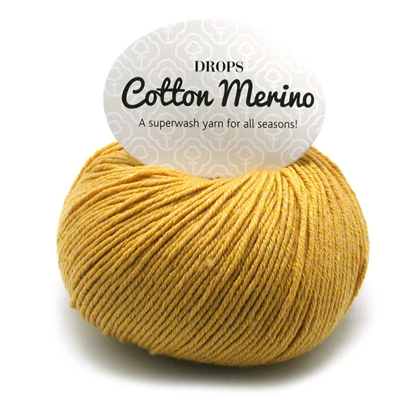 DROPS Cotton Merino Uni Colour 15 Senfgelb