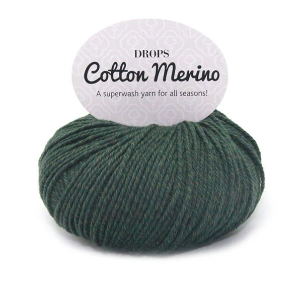 Drops Cotton Merino Uni Colour 22 Dunkelgrün
