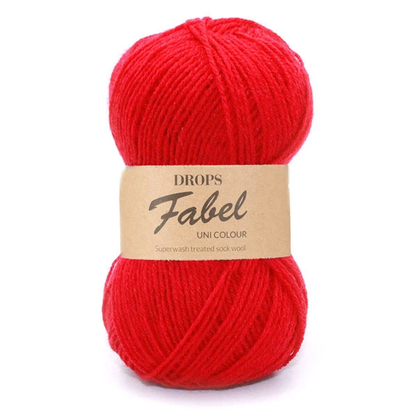 DROPS Fabel Uni Colour 106 Rot