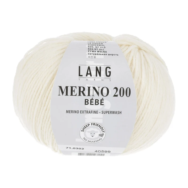 Lang Yarns Merino 200 Bebe 0302 Naturweiß