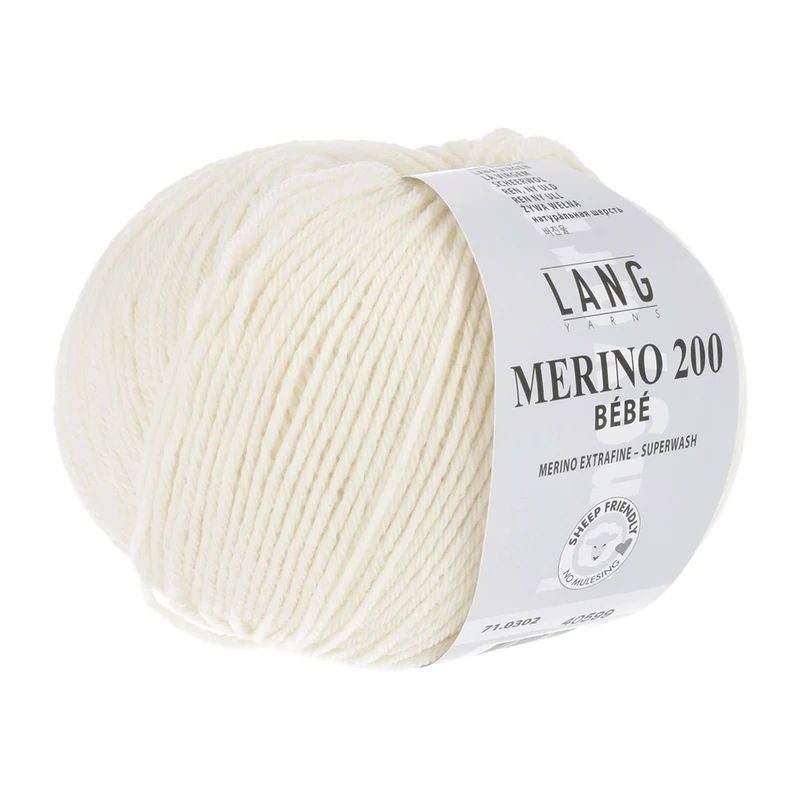 Lang Yarns Merino 200 Bebe 0302 Naturweiß