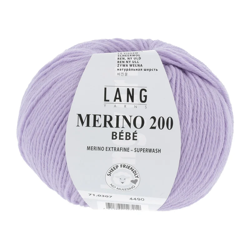Lang Yarns Merino 200 Bebe 0307 Flieder