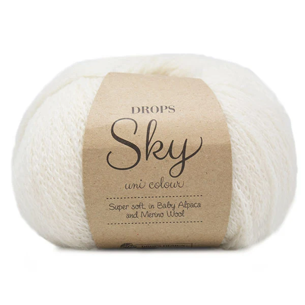 Drops Sky Uni Colour 001 Weiß