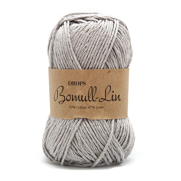 DROPS Bomull-Leinen Uni Colour 15 Hellgrau