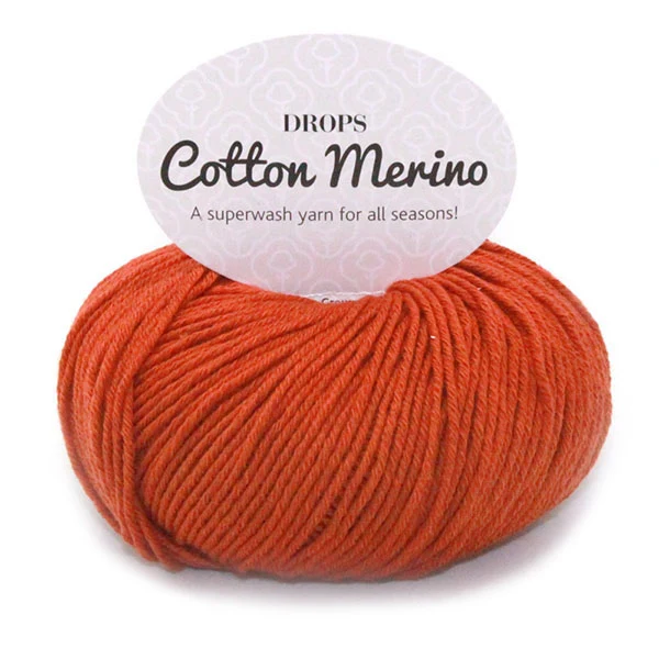 DROPS Cotton Merino Uni Colour 25 Rostrot