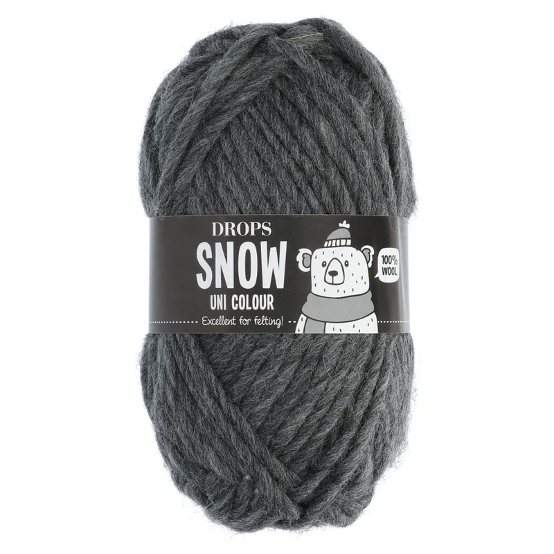 DROPS Snow Uni Colour 014 Dunkelgrau