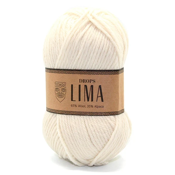 DROPS Lima Uni Colour 0100 Naturfarben