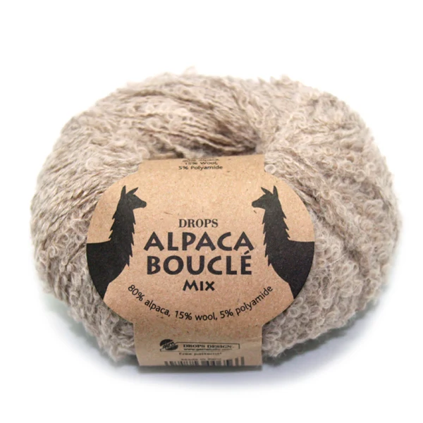 DROPS Alpaka Bouclé Mix 2020 Hellbeige